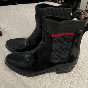 NWOT Coach rain boots